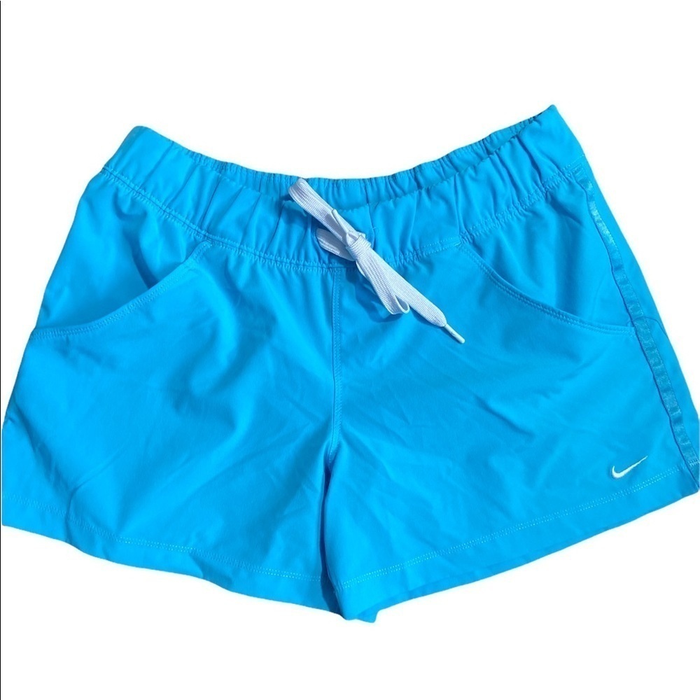 NIKE WOMENS FITDRY SHORTS BRIGHT BLUE SIZE M